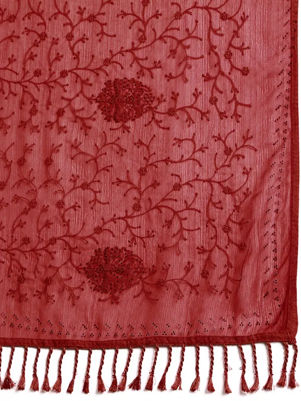 Red_Zomato_Silk_Swarovski_Work_Embroidery_Saree
