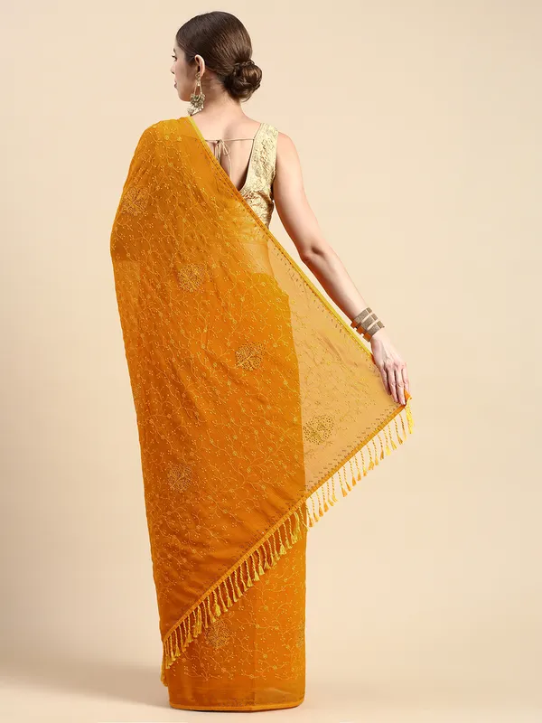 Yellow__Zomato_Silk_Swarovski_Work_Embroidery_Saree