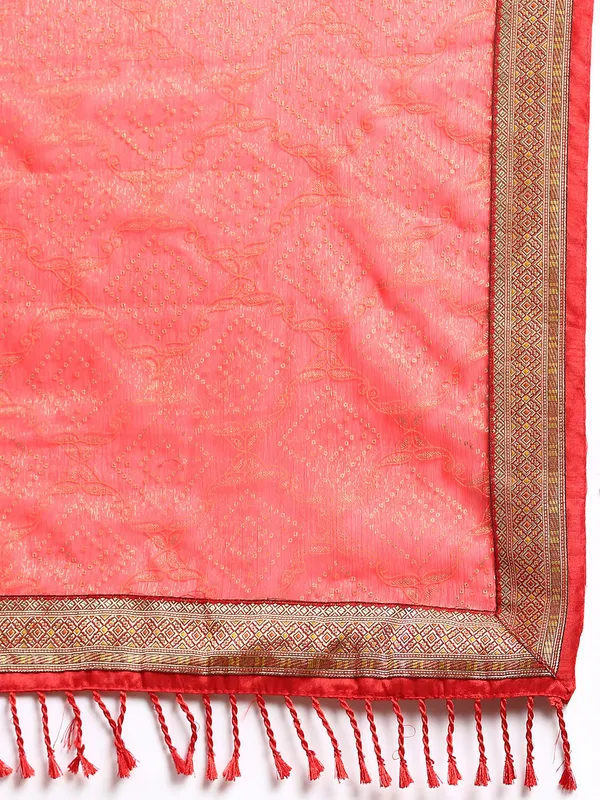 Red_Shimmer_Chiffon_Fancy_Border_with_Foil_Work_Saree