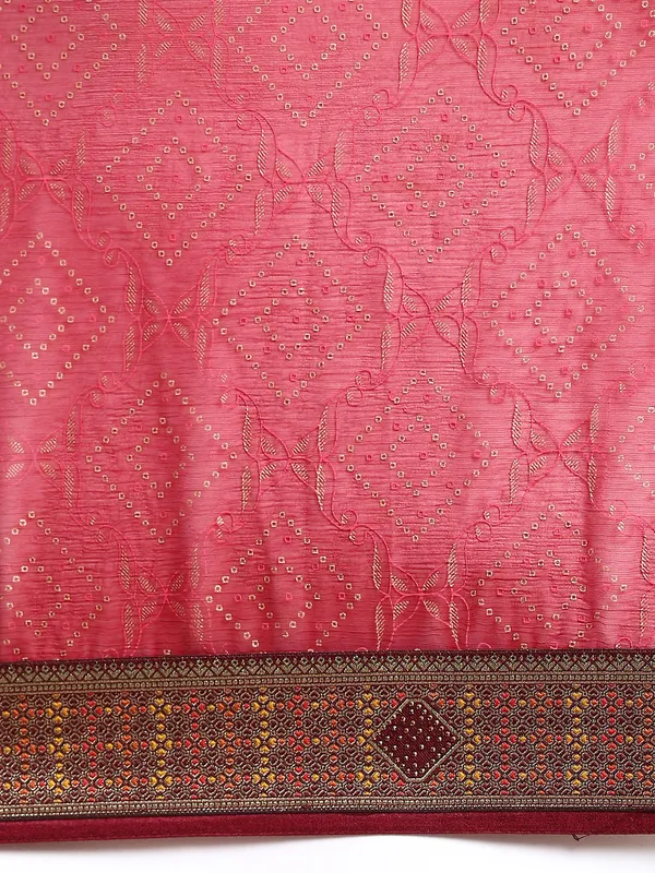 Maroon__Shimmer_Chiffon_Fancy_Border_with_Foil_Work_Saree