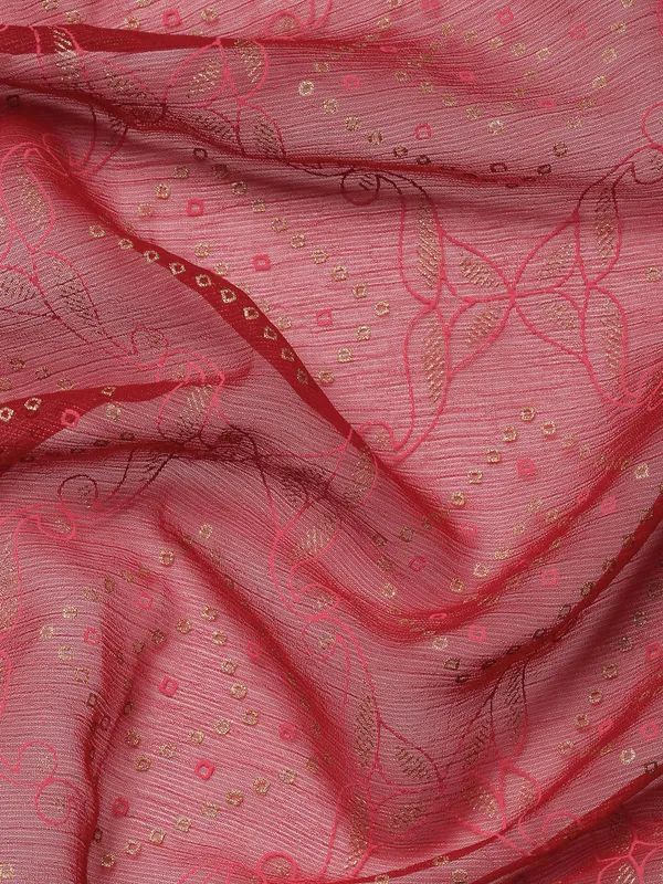 Maroon__Shimmer_Chiffon_Fancy_Border_with_Foil_Work_Saree