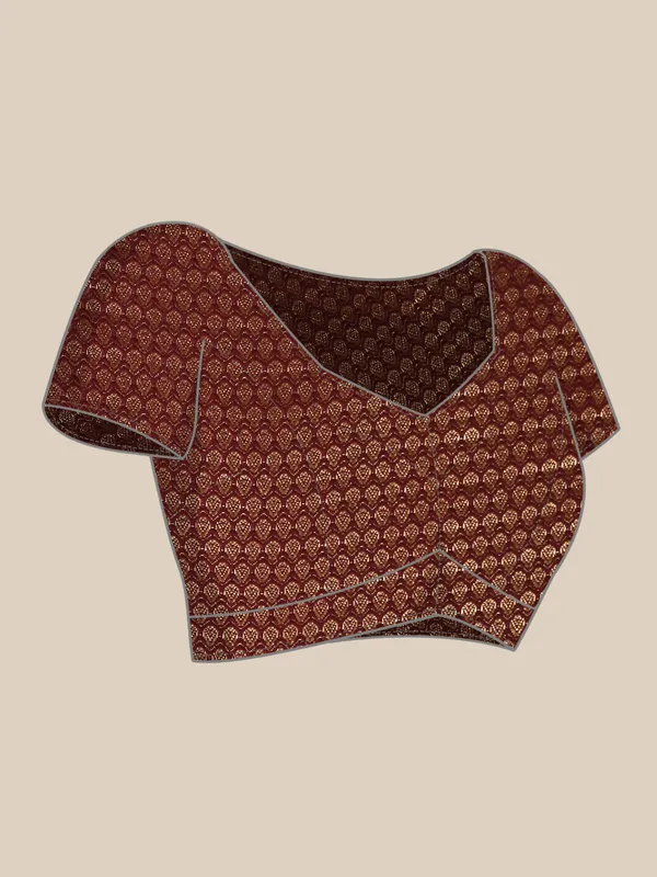 Maroon__Shimmer_Chiffon_Fancy_Border_with_Foil_Work_Saree