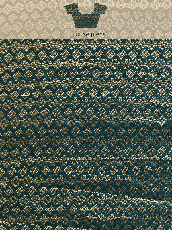 Blue_Shimmer_Chiffon_Fancy_Border_with_Foil_Work_Saree