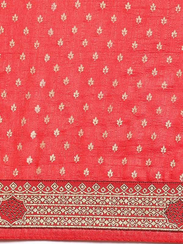 Indian_Women_Red_Vichitra_Silk_Foil_and_Swarovski_Work_Saree