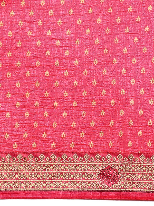 Indian_Women_Chiku__Vichitra_Silk_Foil_and_Swarovski_Work_Saree
