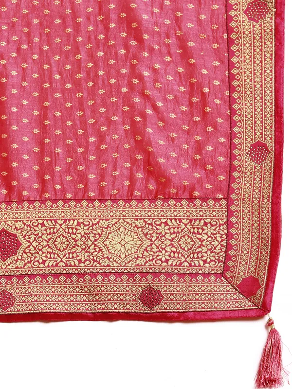 Indian_Women_Chiku__Vichitra_Silk_Foil_and_Swarovski_Work_Saree