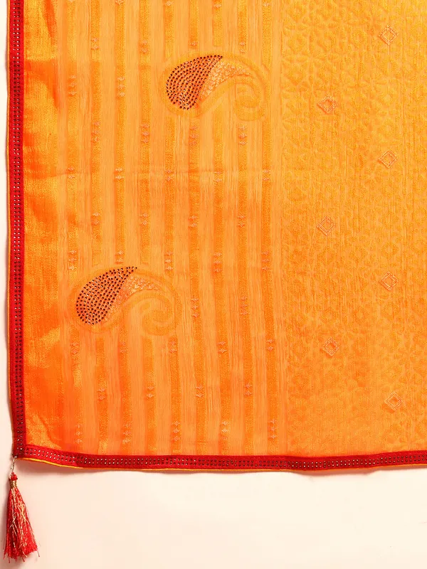 Yellow_Brasso_Full_Saree_Swaroski_Border