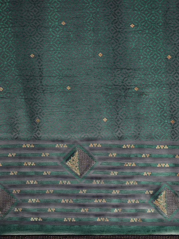 Green_Brasso_Full_Saree_Swaroski_Border