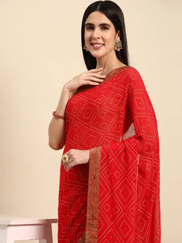 Indian_Women_Red_Georgette_Foil_with_Swarovski_work