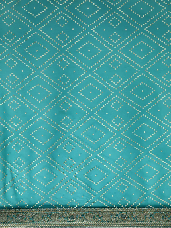 Indian_Women_Turquoise_Green_Georgette_Foil_with_Swarovski_work