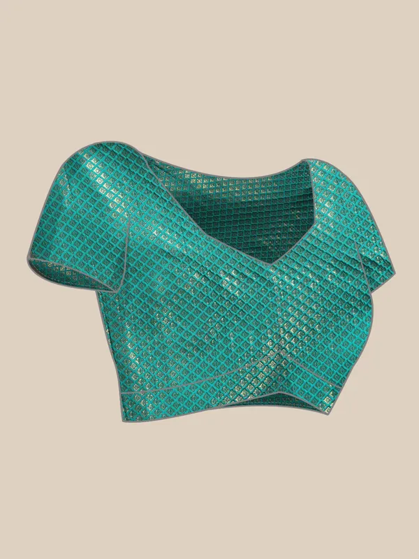 Indian_Women_Turquoise_Green_Georgette_Foil_with_Swarovski_work
