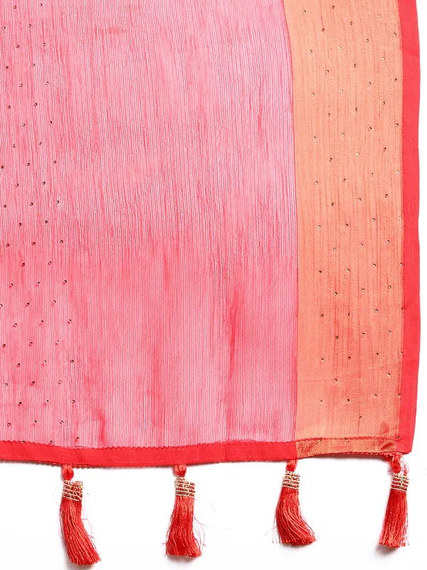 Red_Viscoss_Chiffon_Swarovski_Work_Embroidery_Saree