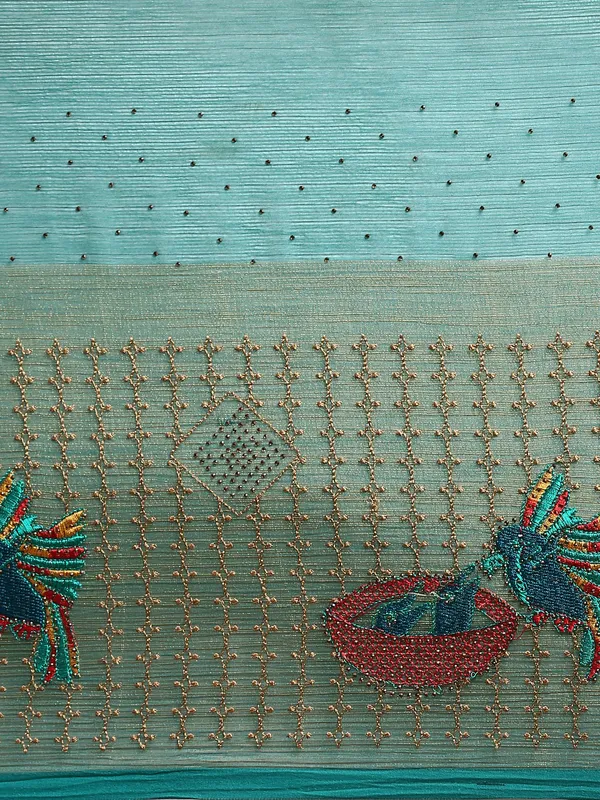 Green_Viscoss_Chiffon_Swarovski_Work_Embroidery_Saree