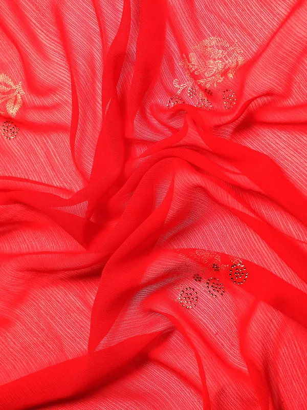 Red_Zomato__Full_Saree_Fancy_Border_With_Swaroski_Diamond_Work