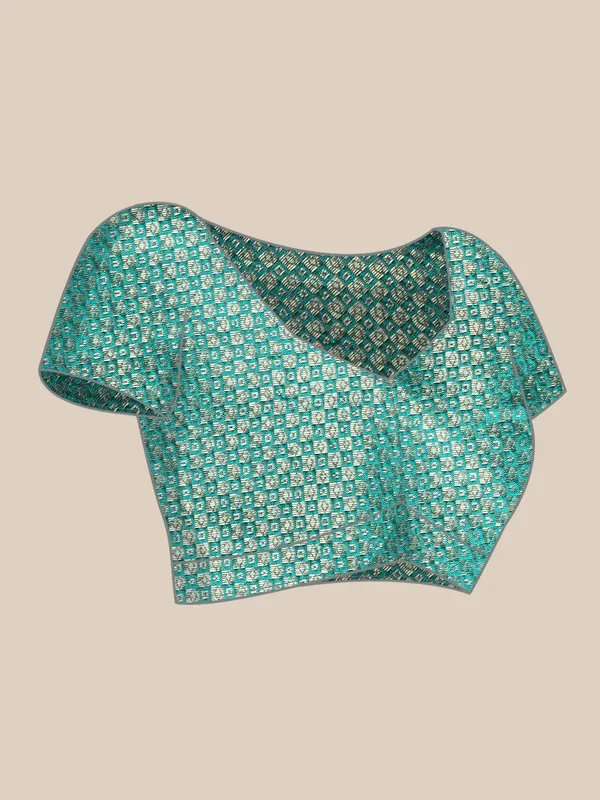 Green_Zomato__Full_Saree_Fancy_Border_With_Swaroski_Diamond_Work