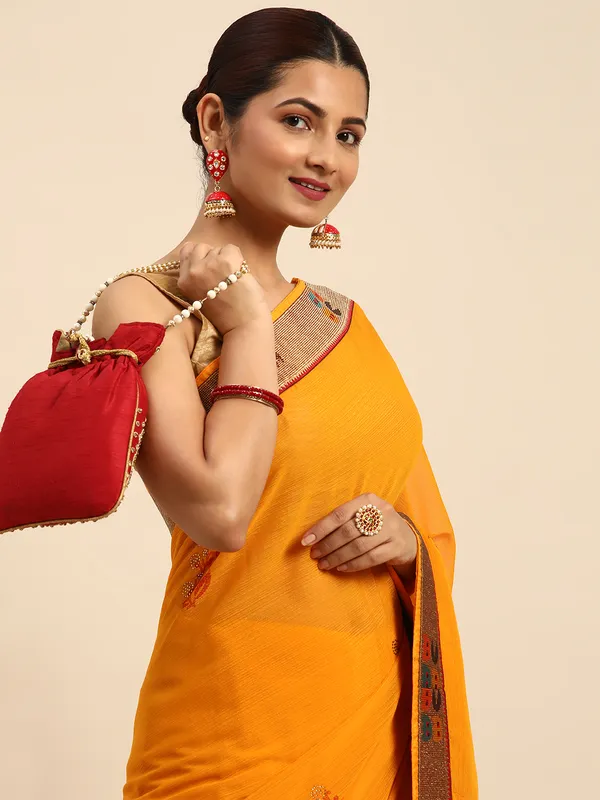 Yellow_Zomato__Full_Saree_Fancy_Border_With_Swaroski_Diamond_Work