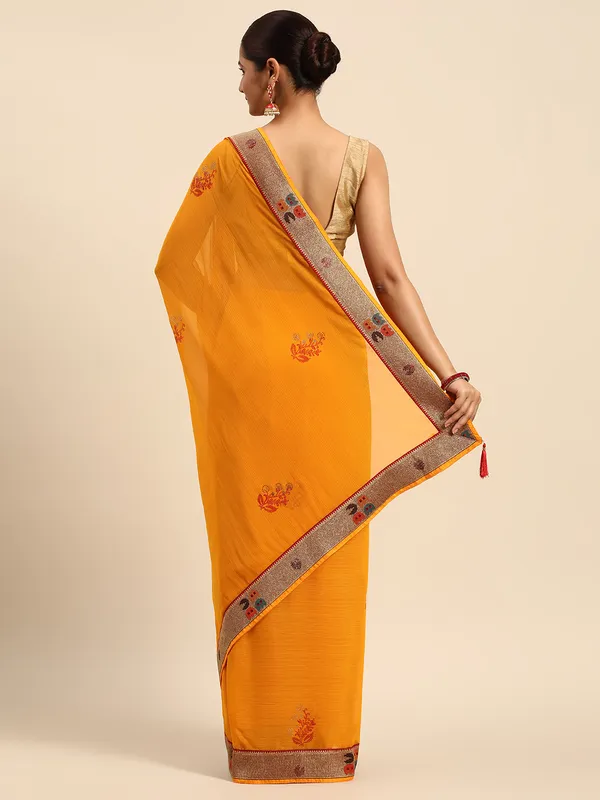 Yellow_Zomato__Full_Saree_Fancy_Border_With_Swaroski_Diamond_Work