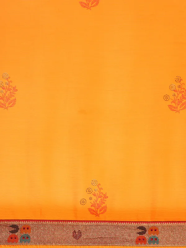 Yellow_Zomato__Full_Saree_Fancy_Border_With_Swaroski_Diamond_Work
