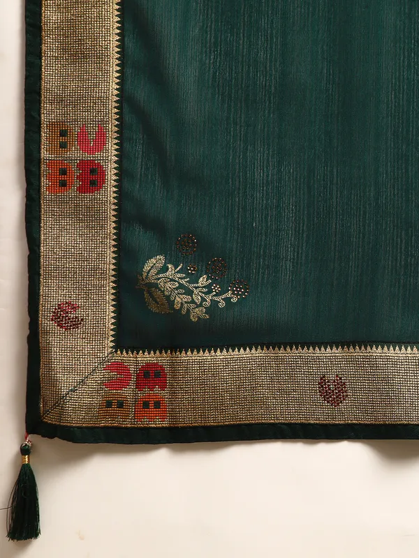 Green_Zomato__Full_Saree_Fancy_Border_With_Swaroski_Diamond_Work