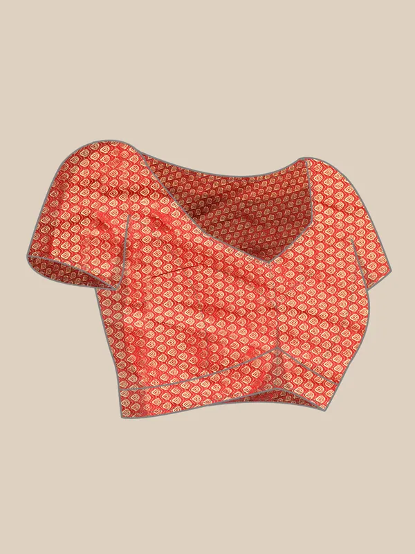Red_Zomato___Saree__Butti_Print_With_Swaroski_Work