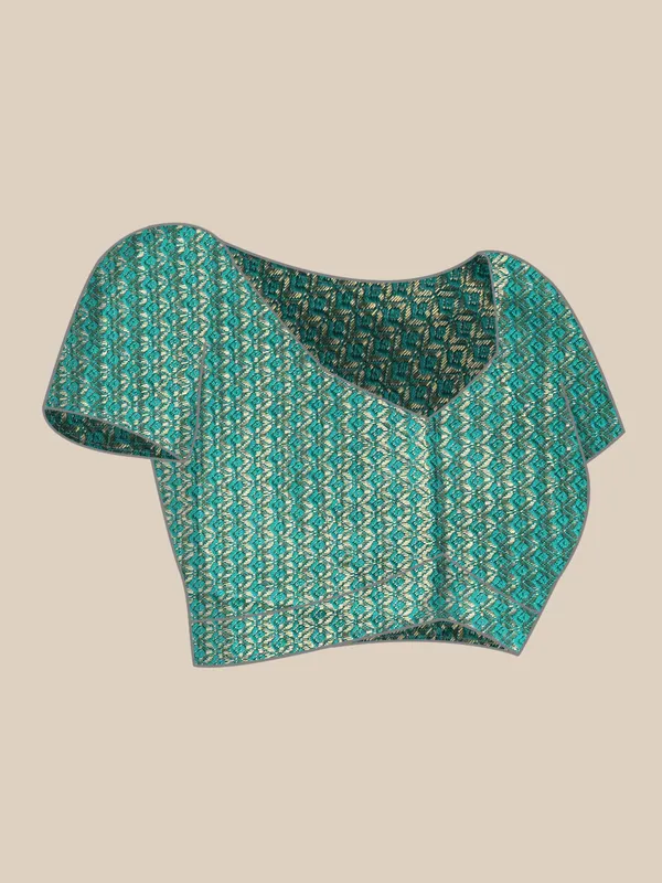 Green_Zomato___Saree__Butti_Print_With_Swaroski_Work