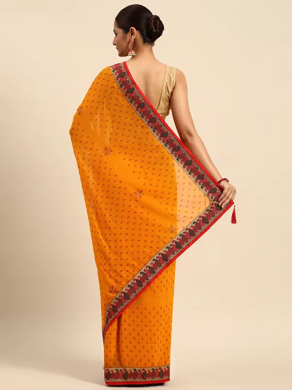 Yellow_Zomato___Saree__Butti_Print_With_Swaroski_Work