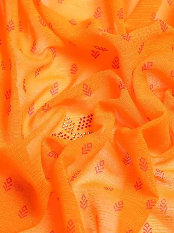 Yellow_Zomato___Saree__Butti_Print_With_Swaroski_Work