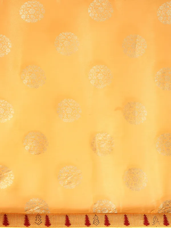 Indian_Women_Yellow_Shimmer_Chiffon_Fancy_Border_with_Swarovski_&_foil_work