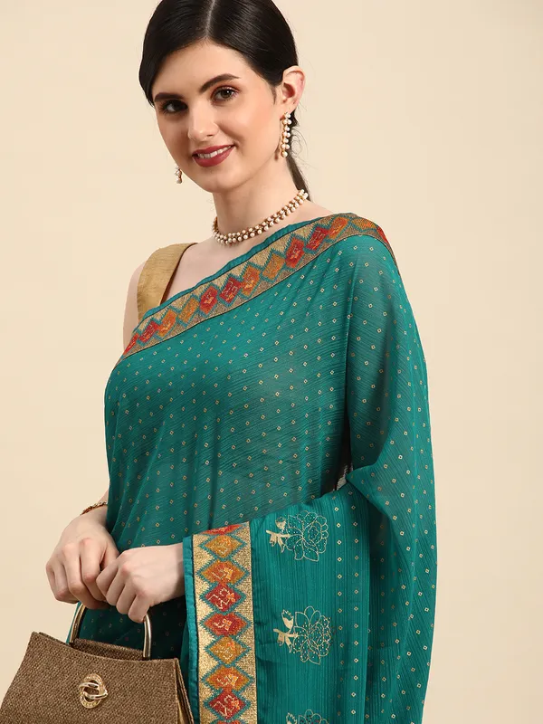 Green_Zomato__Full_Saree_Butti_Print_With_Swaroski_Diamond_Work