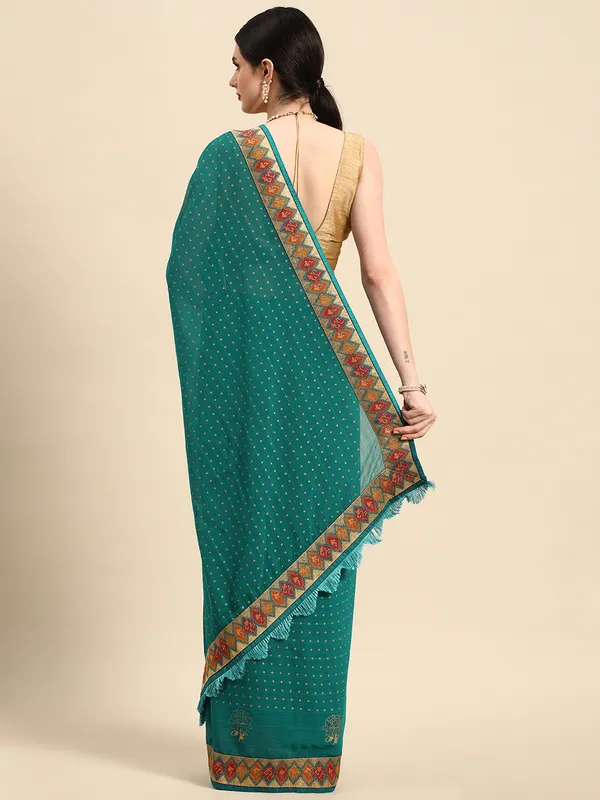 Green_Zomato__Full_Saree_Butti_Print_With_Swaroski_Diamond_Work