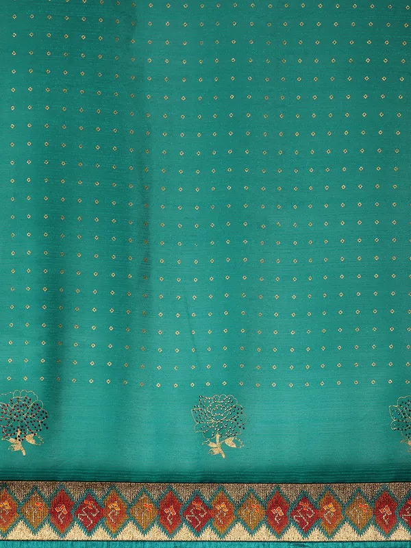 Green_Zomato__Full_Saree_Butti_Print_With_Swaroski_Diamond_Work