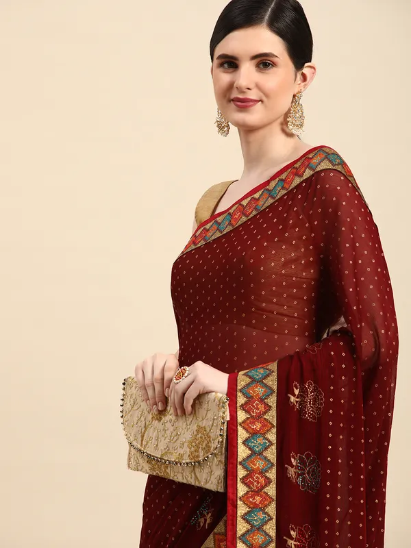 Maroon_Zomato__Full_Saree_Butti_Print_With_Swaroski_Diamond_Work