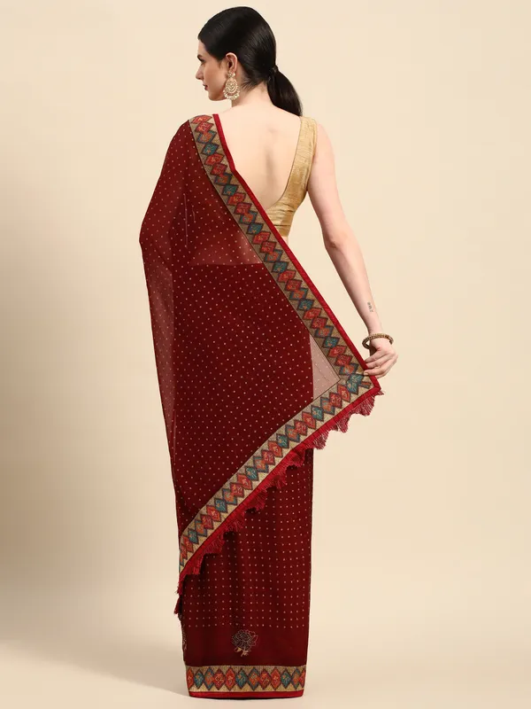Maroon_Zomato__Full_Saree_Butti_Print_With_Swaroski_Diamond_Work