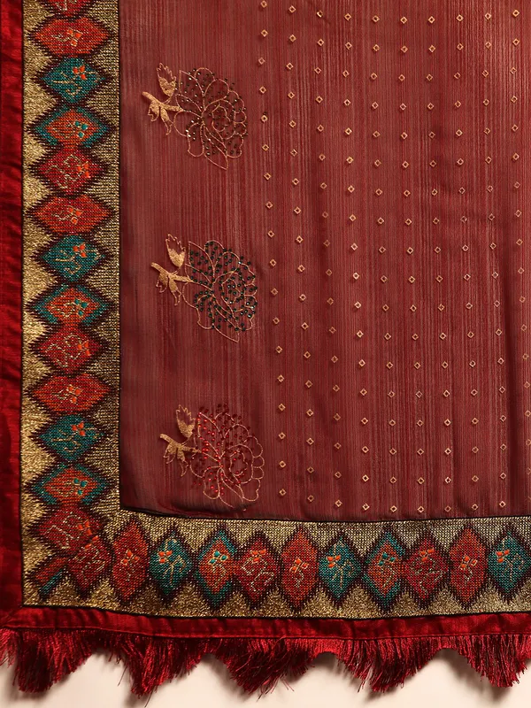 Maroon_Zomato__Full_Saree_Butti_Print_With_Swaroski_Diamond_Work