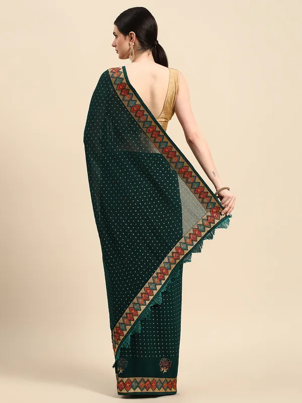 Green_Zomato__Full_Saree_Butti_Print_With_Swaroski_Diamond_Work