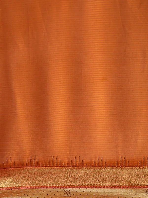 Indian_Women_Yellow_Striped_Satin_Silk_Fancy_Border_with_Swarovski_work