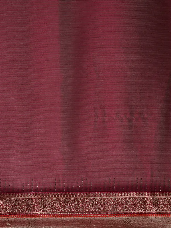 Indian_Women_Purple_Striped_Satin_Silk_Fancy_Border_with_Swarovski_work