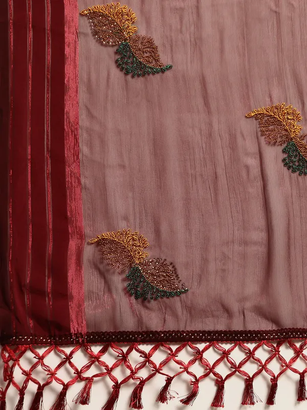 Red_Shimmer_Full_Saree_Fancy_Border_With_Swaroski_Diamond_Work