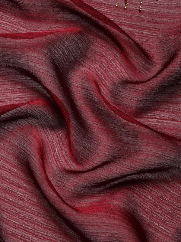 Maroon_Moss_Silk_Designer_Saree