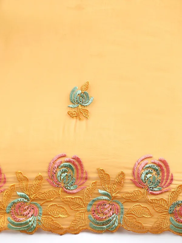 Yellow__Soft_Orgenza_Swarovski_Work_Embroidery_Saree