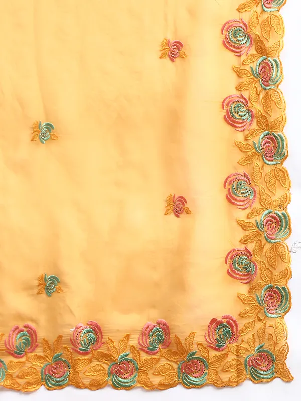 Yellow__Soft_Orgenza_Swarovski_Work_Embroidery_Saree