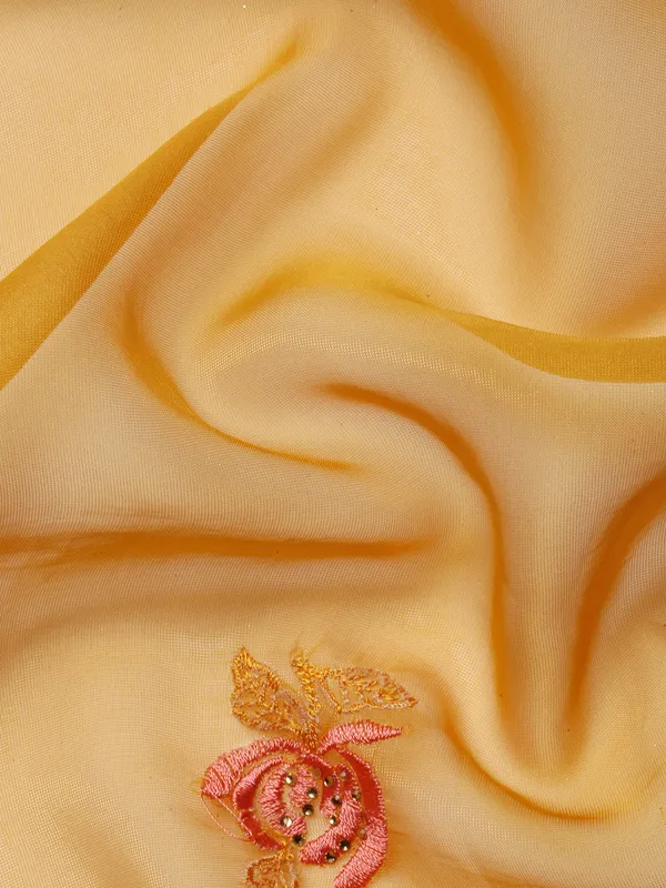 Yellow__Soft_Orgenza_Swarovski_Work_Embroidery_Saree