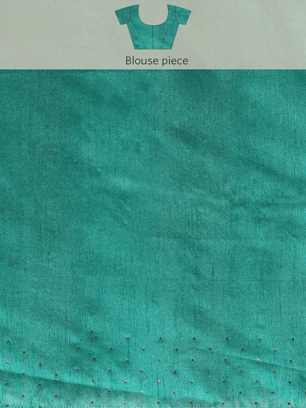 Indian_Women_Turquoise_Green_Viscoss_Chiffon_Swarovski_with_Embroidery_work