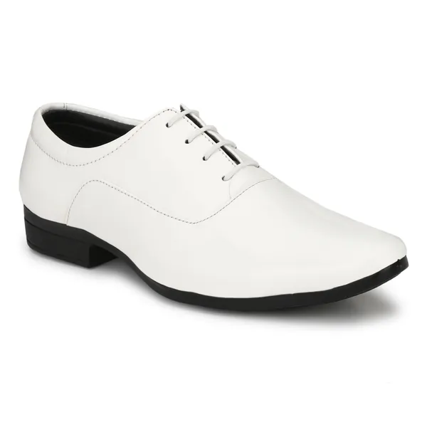 White_Patent_Leather_And_Pu_Lace_Ups_Derby_For_Men