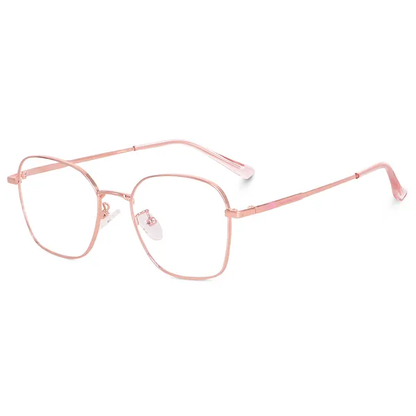 Rose_Gold_Hexagon_Small/Medium_Metal_Blue_Light_Blocking_Computer_Glasses_(35025RG)_-_For_Unisex