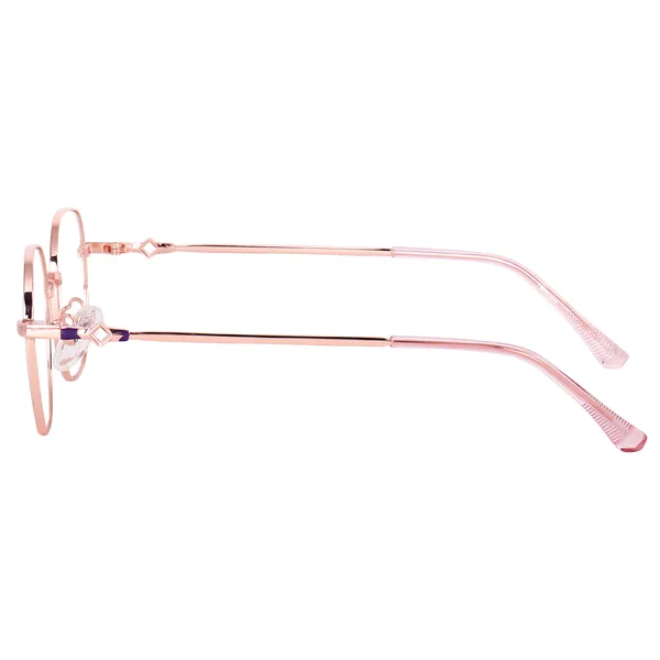Rose_Gold_Hexagon_Small/Medium_Metal_Blue_Light_Blocking_Computer_Glasses_(35026RG)_-_For_Unisex