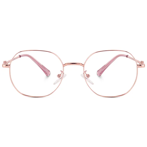 Rose_Gold_Hexagon_Small/Medium_Metal_Blue_Light_Blocking_Computer_Glasses_(35026RG)_-_For_Unisex