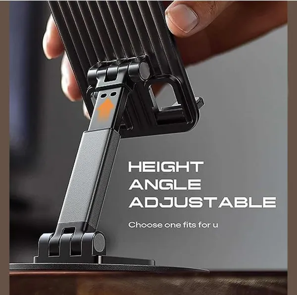 Rotatable_And_Foldable_Tabletop_Mobile_Stand_With_Stable_Metalic_Round_Base_Multiple_Adjustments_Of_Height_And_Angle_Phone_Stand_Mobile_Holder_For_Smartphones_Tablets