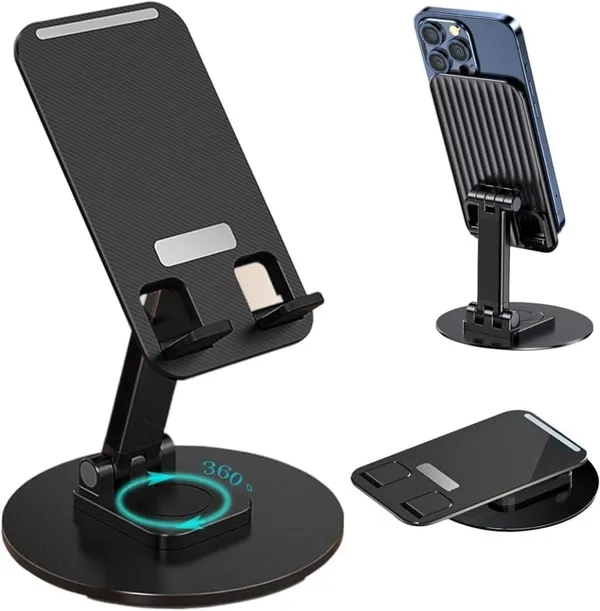 Rotatable_And_Foldable_Tabletop_Mobile_Stand_With_Stable_Metalic_Round_Base_Multiple_Adjustments_Of_Height_And_Angle_Phone_Stand_Mobile_Holder_For_Smartphones_Tablets