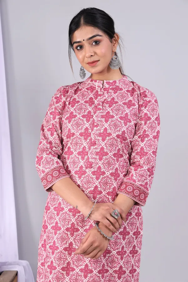 Pink_Pure_Cotton_Printed_Casual_Wear_Kurti_For_women